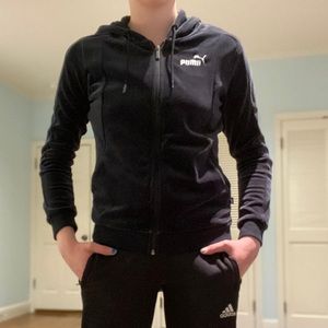 PUMA Vintage Velour Sweatsuit Sweatshirt Jacket